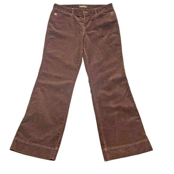 Eddie Bauer Classic Cocoa Brown Mid Rise Flared Leg Thin Wale Corduroy Pants - Picture 6 of 10
